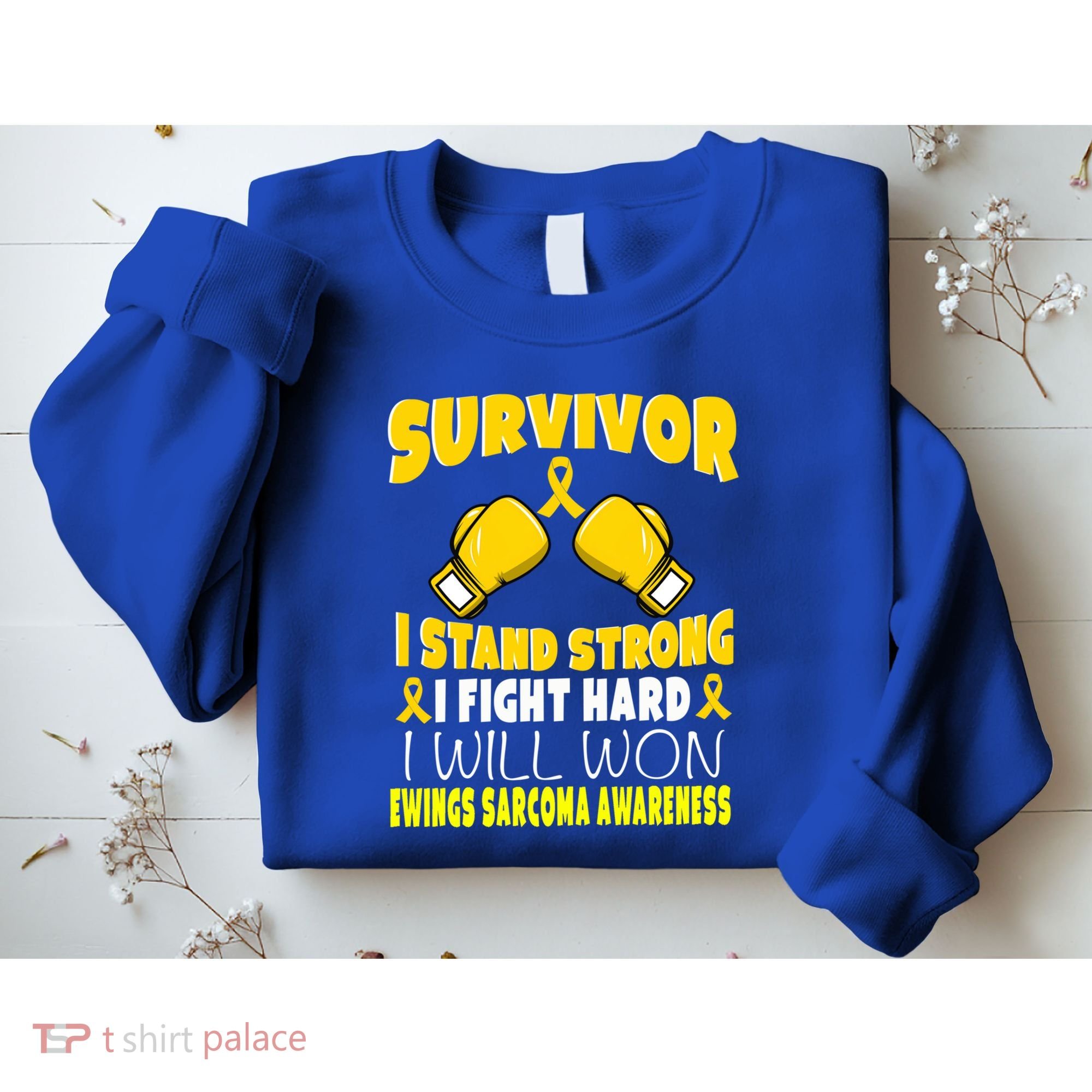 Survivor I Fight Hard Ewings Sarcoma Awareness Cool Gift Sweatshirt