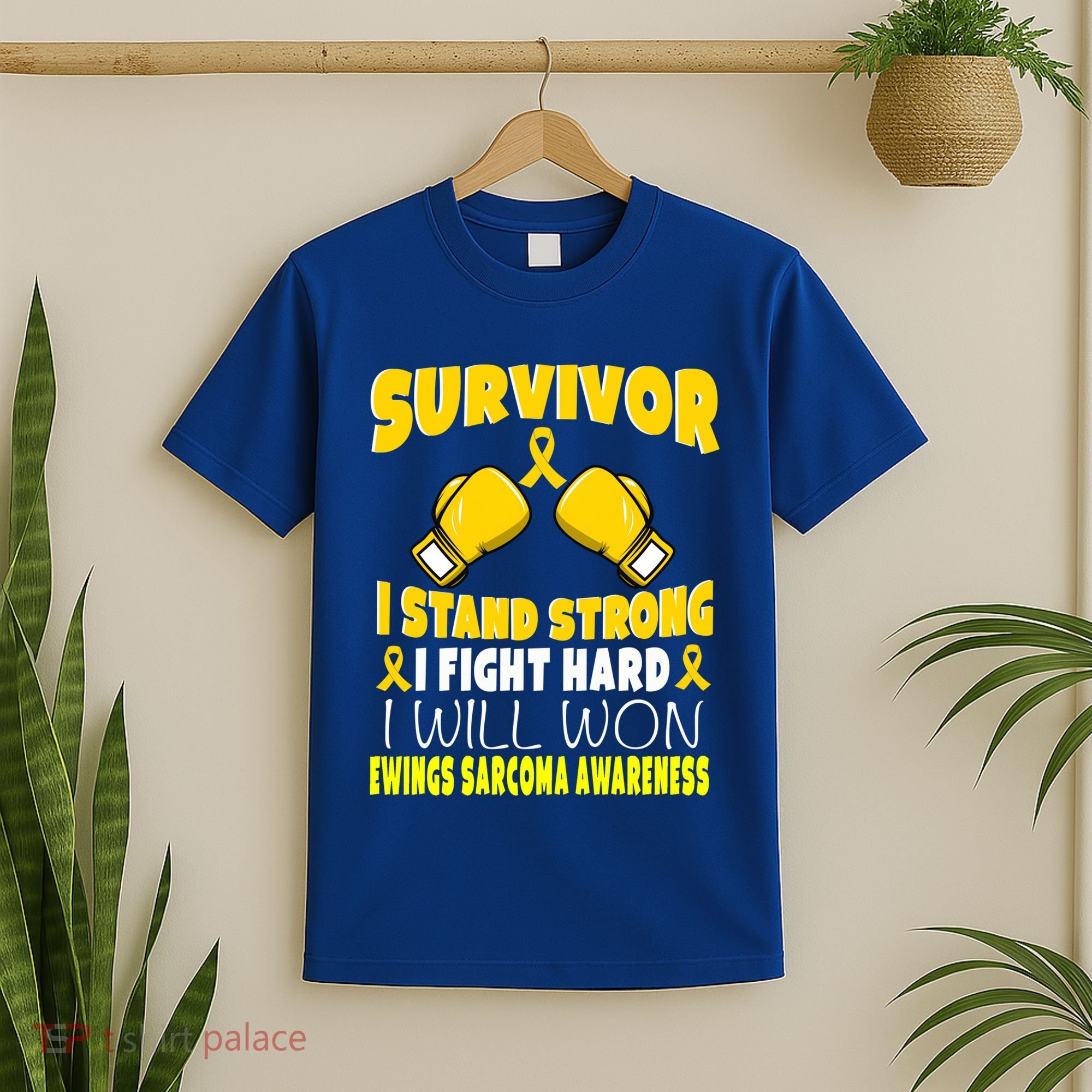 Survivor I Fight Hard Ewings Sarcoma Awareness Cool Gift T-Shirt