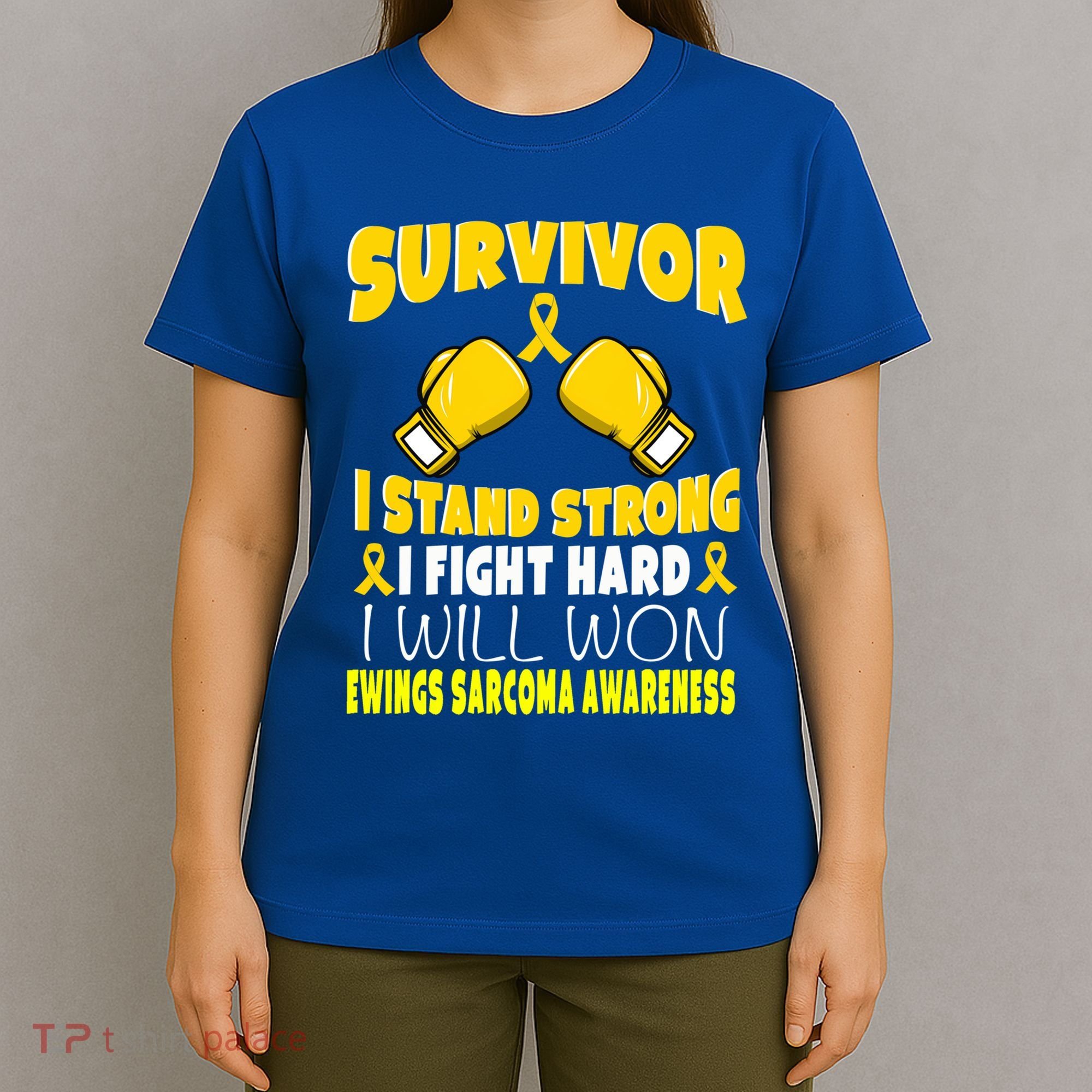 Survivor I Fight Hard Ewings Sarcoma Awareness Cool Gift T-Shirt