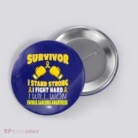 Survivor I Fight Hard Ewings Sarcoma Awareness Cool Gift Button thumb 0
