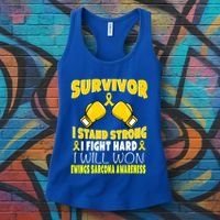 Survivor I Fight Hard Ewings Sarcoma Awareness Cool Gift Women's Tank Top thumb 3