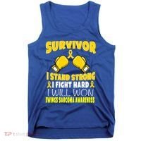 Survivor I Fight Hard Ewings Sarcoma Awareness Cool Gift Tank Top thumb 0