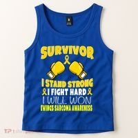 Survivor I Fight Hard Ewings Sarcoma Awareness Cool Gift Tank Top thumb 2