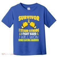 Survivor I Fight Hard Ewings Sarcoma Awareness Cool Gift Toddler T-Shirt thumb 0