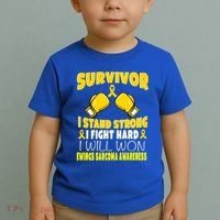 Survivor I Fight Hard Ewings Sarcoma Awareness Cool Gift Toddler T-Shirt thumb 2