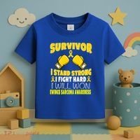 Survivor I Fight Hard Ewings Sarcoma Awareness Cool Gift Toddler T-Shirt thumb 3