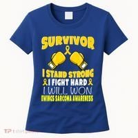 Survivor I Fight Hard Ewings Sarcoma Awareness Cool Gift Women's T-Shirt thumb 0