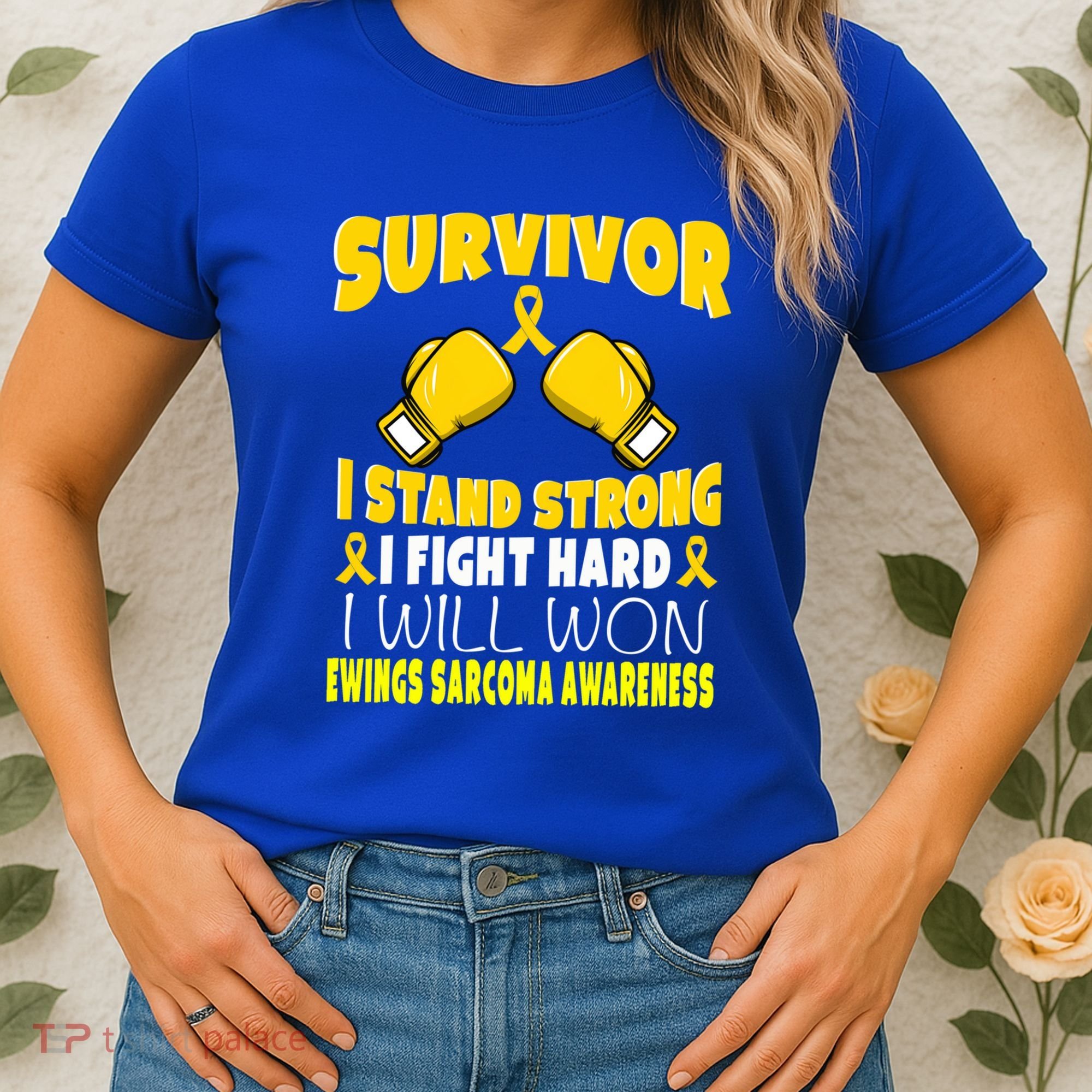 Survivor I Fight Hard Ewings Sarcoma Awareness Cool Gift Women's T-Shirt