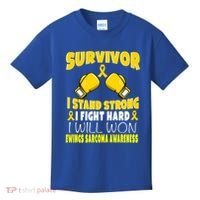 Survivor I Fight Hard Ewings Sarcoma Awareness Cool Gift Kids T-Shirt thumb 0