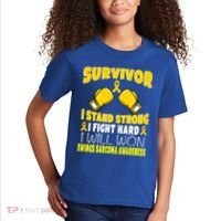 Survivor I Fight Hard Ewings Sarcoma Awareness Cool Gift Kids T-Shirt thumb 2
