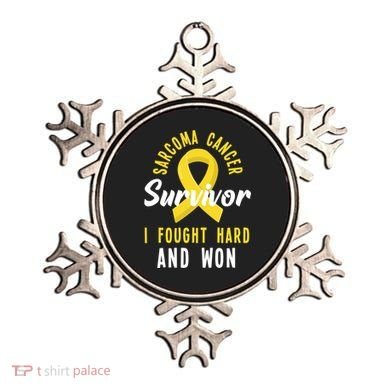 Survivor I Fought Hard And Won Sarcoma Cancer Awareness Gift Ornament