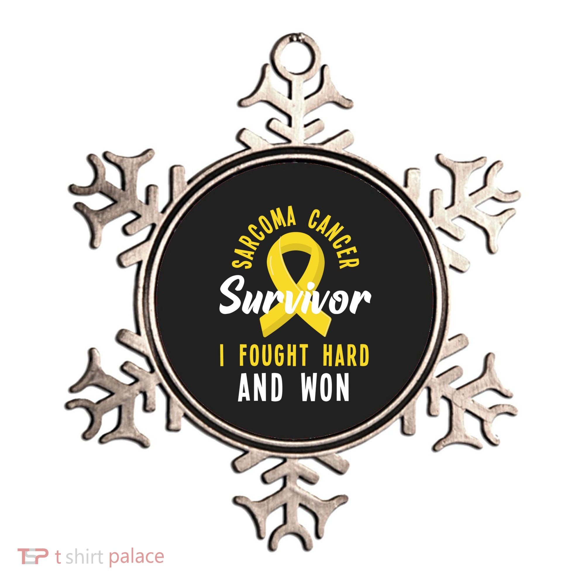 Survivor I Fought Hard And Won Sarcoma Cancer Awareness Gift Ornament