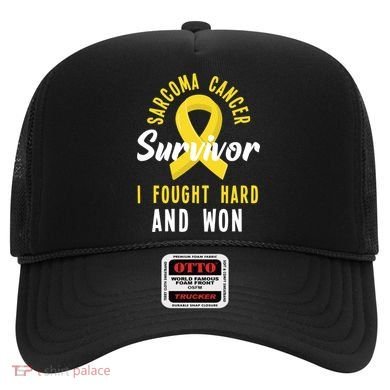 Survivor I Fought Hard And Won Sarcoma Cancer Awareness Gift Hat