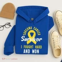 Survivor I Fought Hard And Won Sarcoma Cancer Awareness Gift Hoodie thumb 4