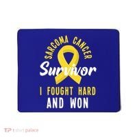Survivor I Fought Hard And Won Sarcoma Cancer Awareness Gift Mousepad thumb 0