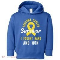 Survivor I Fought Hard And Won Sarcoma Cancer Awareness Gift Toddler Hoodie thumb 0