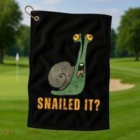 Snailed It Funny Snails Snail Lovers Golf Towel thumb 1