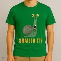 Snailed It Funny Snails Snail Lovers T-Shirt thumb 3