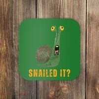 Snailed It Funny Snails Snail Lovers Coaster thumb 0