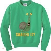 Snailed It Funny Snails Snail Lovers Kids Sweatshirt thumb 0