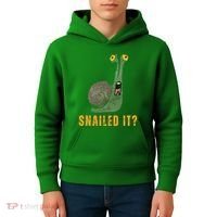Snailed It Funny Snails Snail Lovers Kids Hoodie thumb 4