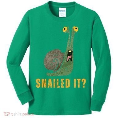 Snailed It Funny Snails Snail Lovers Kids Long Sleeve Shirt