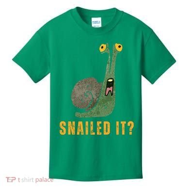 Snailed It Funny Snails Snail Lovers Kids T-Shirt