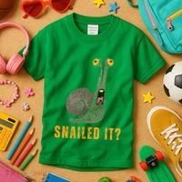 Snailed It Funny Snails Snail Lovers Kids T-Shirt thumb 3