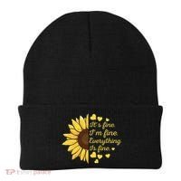 Sunflower It's Fine I'm Fine Everything Is Fine Sunflower Beanie thumb 0