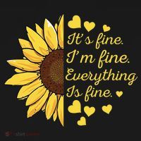 Sunflower It's Fine I'm Fine Everything Is Fine Sunflower Ornament thumb 1