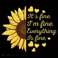 Sunflower It's Fine I'm Fine Everything Is Fine Sunflower Tank Top thumb 6