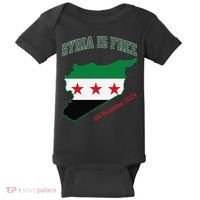 Syria Is Free Join The Freedom March Celebrate Syria Baby Bodysuit thumb 0