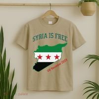 Syria Is Free Join The Freedom March Celebrate Syria T-Shirt thumb 2