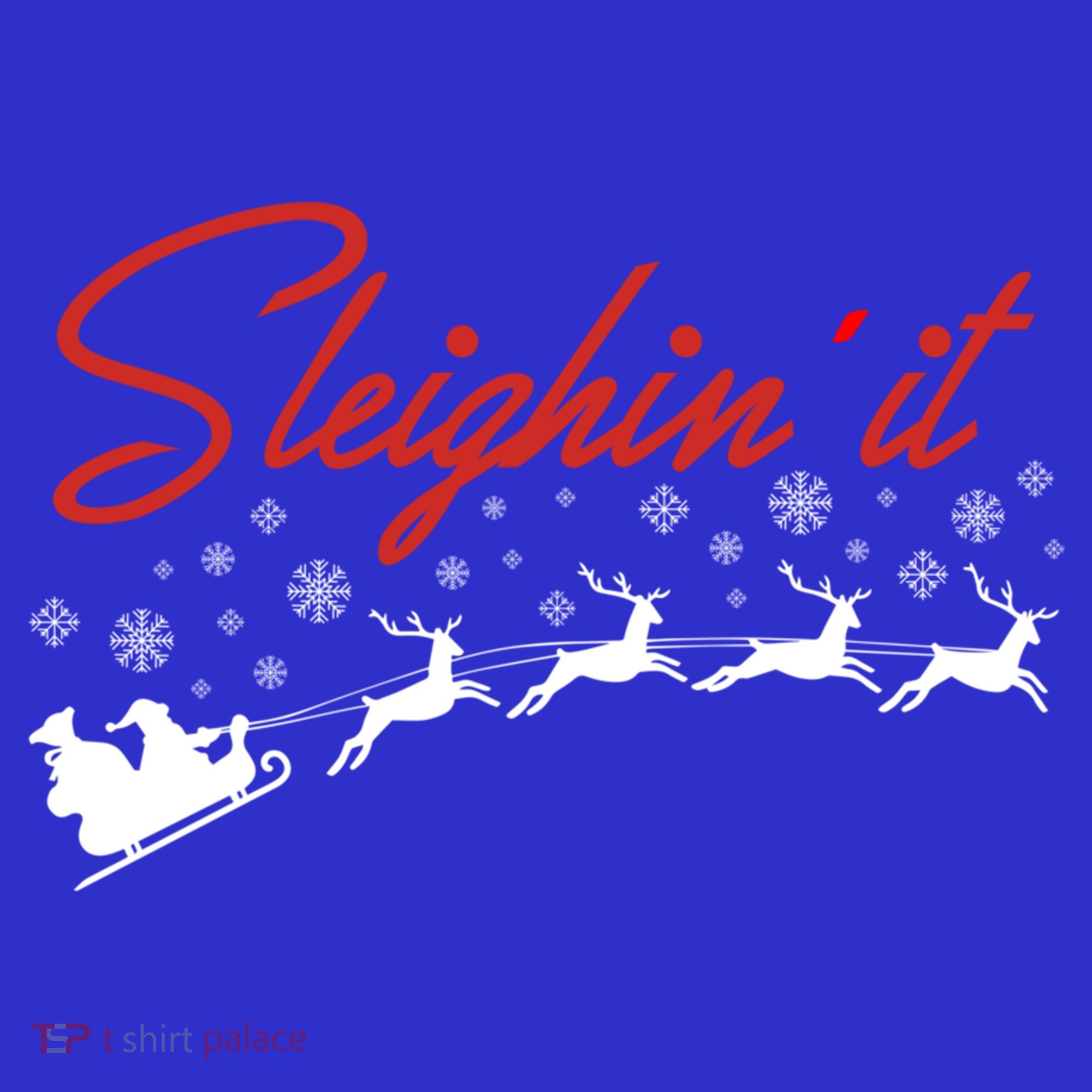 Sleighin It Funny Santa Sleigh Christmas Gift Family Xmas Gift Mousepad