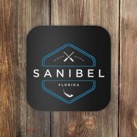 Sanibel Island Florida Beach Graphic Coaster thumb 0