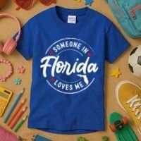 Someone In Florida Loves Me Kids T-Shirt thumb 3