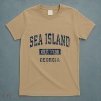 Sea Island Georgia Ga Vintage Established T-Shirt thumb 5