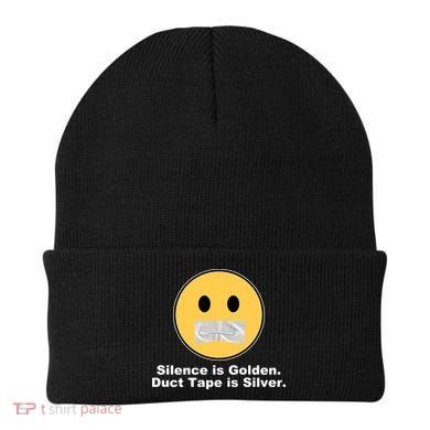 Silence Is Golden Duct Tape Is Silver Beanie