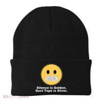 Silence Is Golden Duct Tape Is Silver Beanie thumb 0