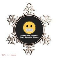 Silence Is Golden Duct Tape Is Silver Ornament thumb 0
