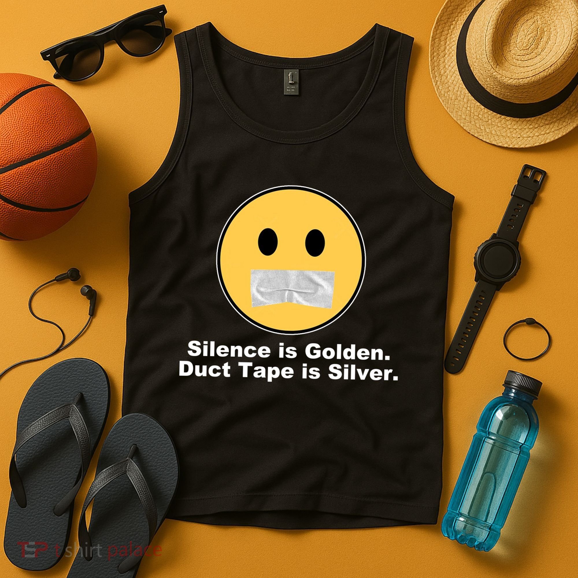 Silence Is Golden Duct Tape Is Silver Tank Top