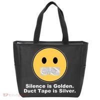 Silence Is Golden Duct Tape Is Silver Tote Bag thumb 0