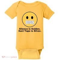 Silence Is Golden Duct Tape Is Silver Baby Bodysuit thumb 0