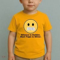 Silence Is Golden Duct Tape Is Silver Toddler T-Shirt thumb 2