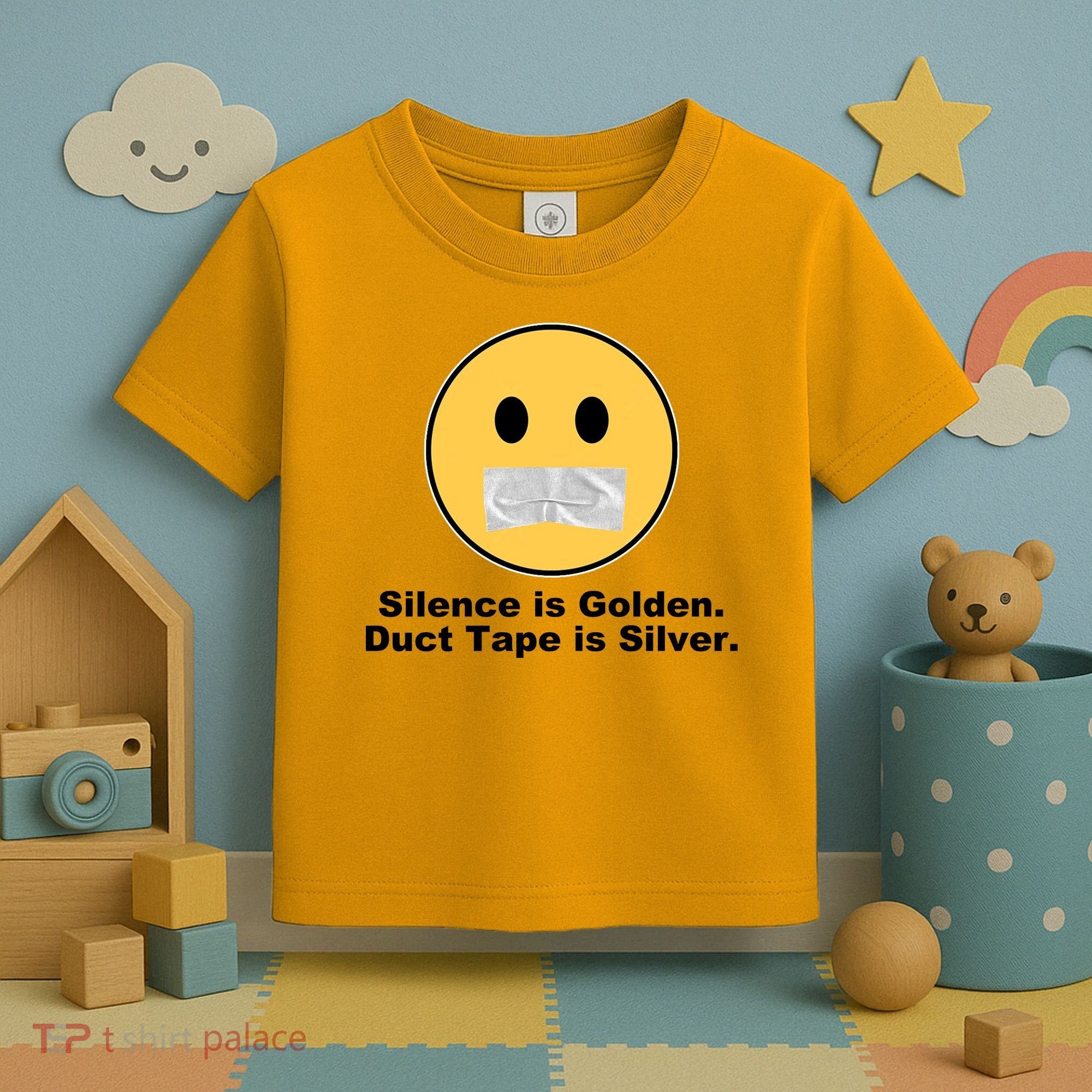 Silence Is Golden Duct Tape Is Silver Toddler T-Shirt