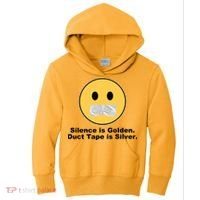 Silence Is Golden Duct Tape Is Silver Kids Hoodie thumb 0