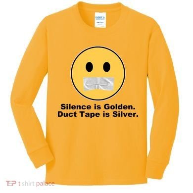 Silence Is Golden Duct Tape Is Silver Kids Long Sleeve Shirt