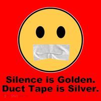 Silence Is Golden Duct Tape Is Silver Santa Hat thumb 1