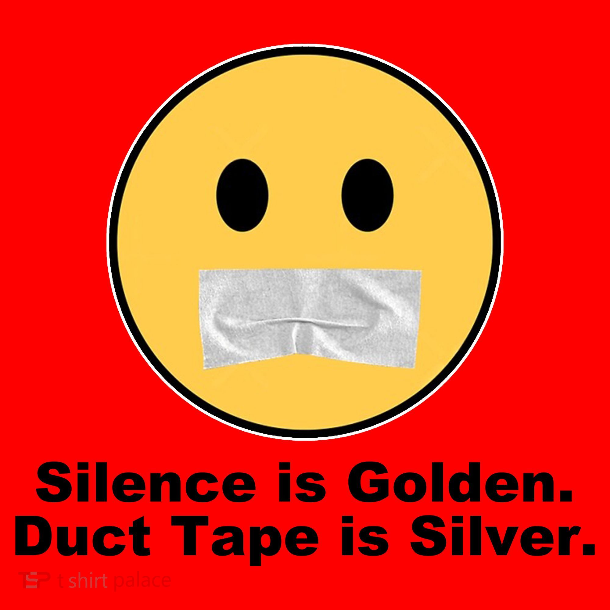 Silence Is Golden Duct Tape Is Silver Santa Hat