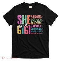 She Is Gigi Christian Mother's Day Present For Grandma Women T-Shirt thumb 0